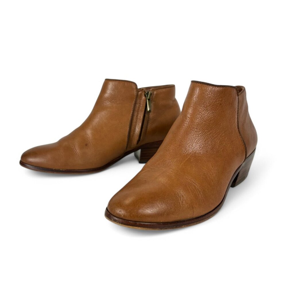 Sam Edelman Brown Leather Ankle Boots Size 8.5M